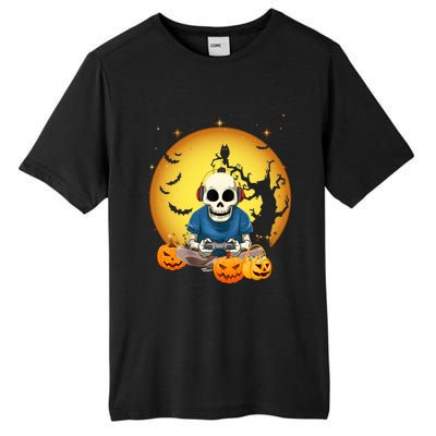 Halloween Gift Gamer Gaming Skeleton Gift Cool Gift Tall Fusion ChromaSoft Performance T-Shirt