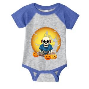 Halloween Gift Gamer Gaming Skeleton Gift Cool Gift Infant Baby Jersey Bodysuit