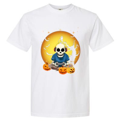 Halloween Gift Gamer Gaming Skeleton Gift Cool Gift Garment-Dyed Heavyweight T-Shirt