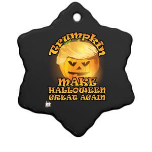 Halloween Great Gift Trumpkin Make Halloween Great Again Gift Ceramic Star Ornament