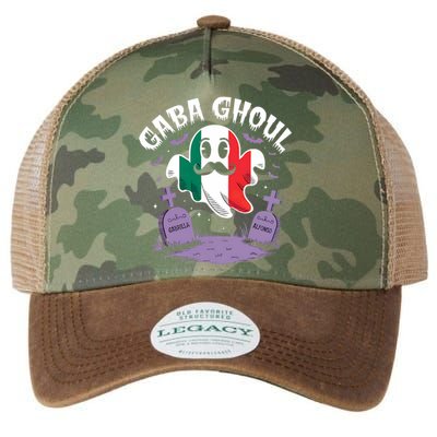 Halloween Graveyard Gaba Ghoul Ghost Funny Italian Gabagool Legacy Tie Dye Trucker Hat