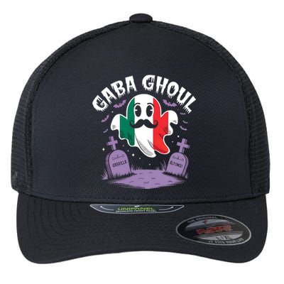 Halloween Graveyard Gaba Ghoul Ghost Funny Italian Gabagool Flexfit Unipanel Trucker Cap