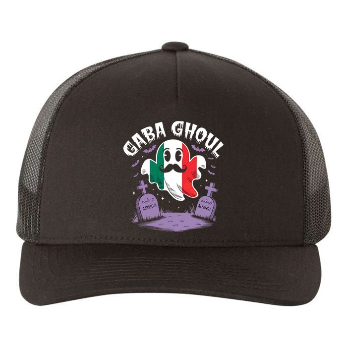 Halloween Graveyard Gaba Ghoul Ghost Funny Italian Gabagool Yupoong Adult 5-Panel Trucker Hat