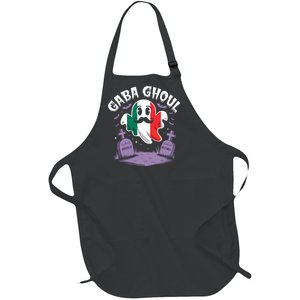 Halloween Graveyard Gaba Ghoul Ghost Funny Italian Gabagool Full-Length Apron With Pockets