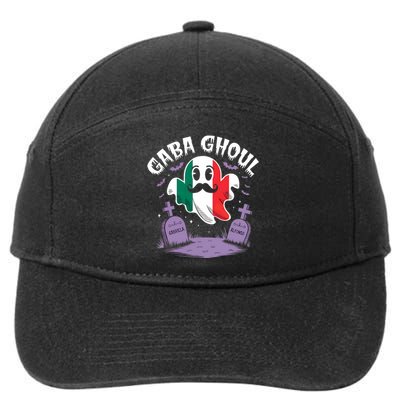 Halloween Graveyard Gaba Ghoul Ghost Funny Italian Gabagool 7-Panel Snapback Hat