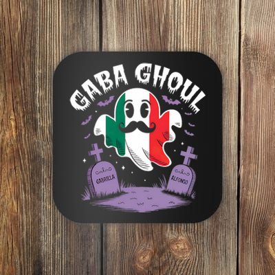 Halloween Graveyard Gaba Ghoul Ghost Funny Italian Gabagool Coaster