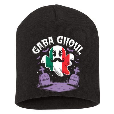 Halloween Graveyard Gaba Ghoul Ghost Funny Italian Gabagool Short Acrylic Beanie