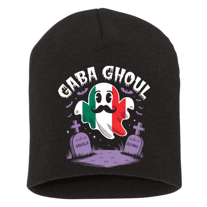 Halloween Graveyard Gaba Ghoul Ghost Funny Italian Gabagool Short Acrylic Beanie