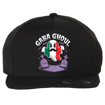 Halloween Graveyard Gaba Ghoul Ghost Funny Italian Gabagool Wool Snapback Cap