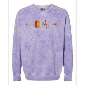 Heartbeat Guitar Gift Colorblast Crewneck Sweatshirt