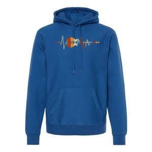 Heartbeat Guitar Gift Premium Hoodie