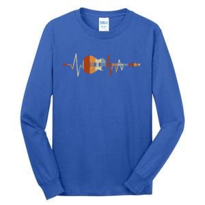 Heartbeat Guitar Gift Tall Long Sleeve T-Shirt