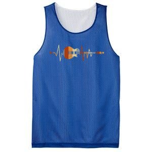 Heartbeat Guitar Gift Mesh Reversible Basketball Jersey Tank