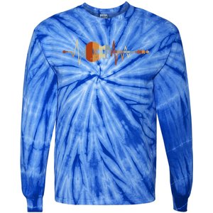 Heartbeat Guitar Gift Tie-Dye Long Sleeve Shirt