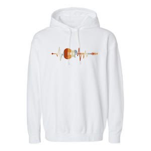 Heartbeat Guitar Gift Garment-Dyed Fleece Hoodie