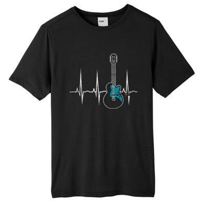 Heartbeat Guitarist Guitar Meaningful Gift Tall Fusion ChromaSoft Performance T-Shirt