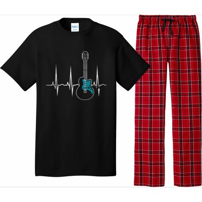 Heartbeat Guitarist Guitar Meaningful Gift Pajama Set