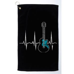 Heartbeat Guitarist Guitar Meaningful Gift Platinum Collection Golf Towel