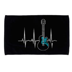 Heartbeat Guitarist Guitar Meaningful Gift Microfiber Hand Towel