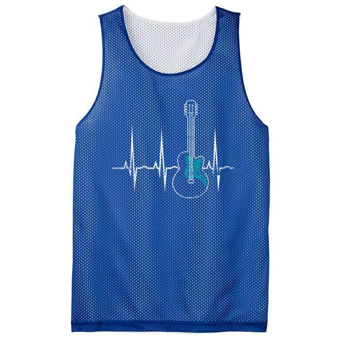 Heartbeat Guitarist Guitar Meaningful Gift Mesh Reversible Basketball Jersey Tank