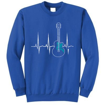 Heartbeat Guitarist Guitar Meaningful Gift Tall Sweatshirt