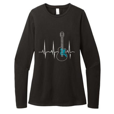 Heartbeat Guitarist Guitar Meaningful Gift Womens CVC Long Sleeve Shirt