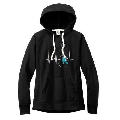 Heartbeat Guitarist Guitar Meaningful Gift Women's Fleece Hoodie