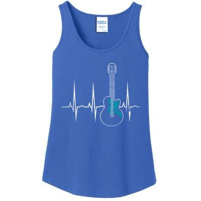 Heartbeat Guitarist Guitar Meaningful Gift Ladies Essential Tank