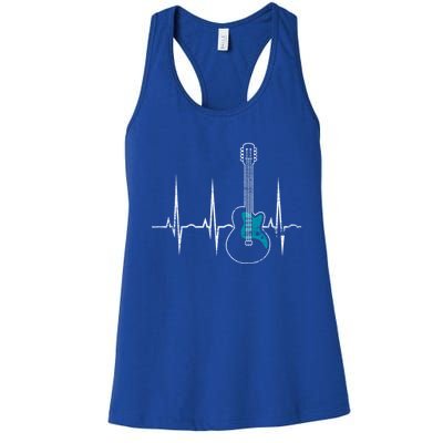 Heartbeat Guitarist Guitar Meaningful Gift Women's Racerback Tank