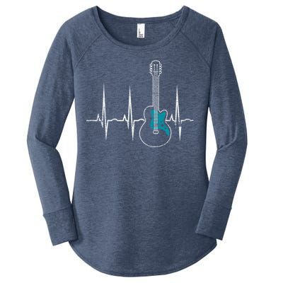 Heartbeat Guitarist Guitar Meaningful Gift Women's Perfect Tri Tunic Long Sleeve Shirt