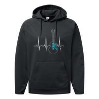 Heartbeat Guitarist Guitar Great Gift Performance Fleece Hoodie