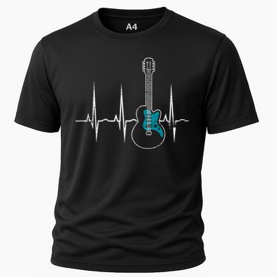 Heartbeat Guitarist Guitar Great Gift Cooling Performance Crew T-Shirt