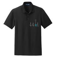 Heartbeat Guitarist Guitar Great Gift Dry Zone Grid Polo