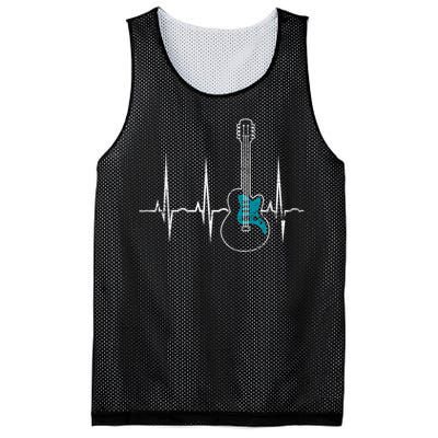 Heartbeat Guitarist Guitar Great Gift Mesh Reversible Basketball Jersey Tank