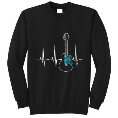 Heartbeat Guitarist Guitar Great Gift Tall Sweatshirt