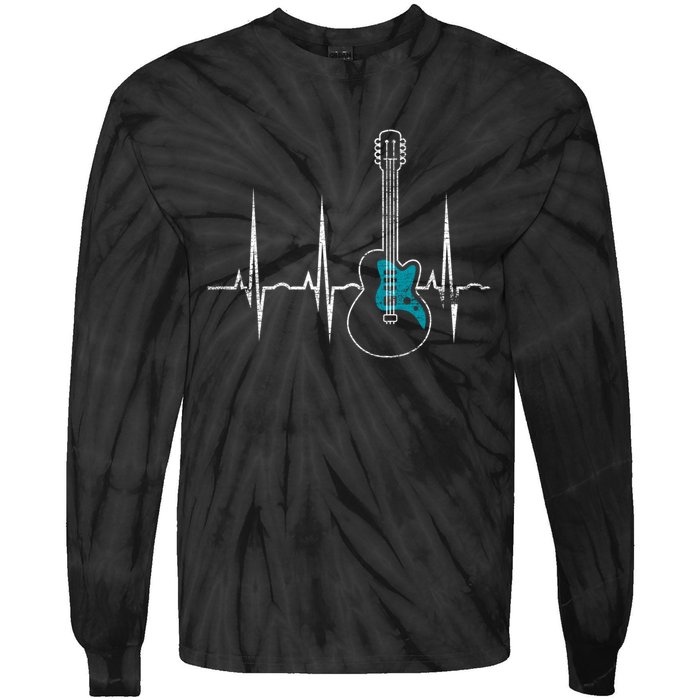 Heartbeat Guitarist Guitar Great Gift Tie-Dye Long Sleeve Shirt