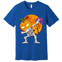 Halloween Gamer Gaming Dabbing Skeleton Gift Premium T-Shirt