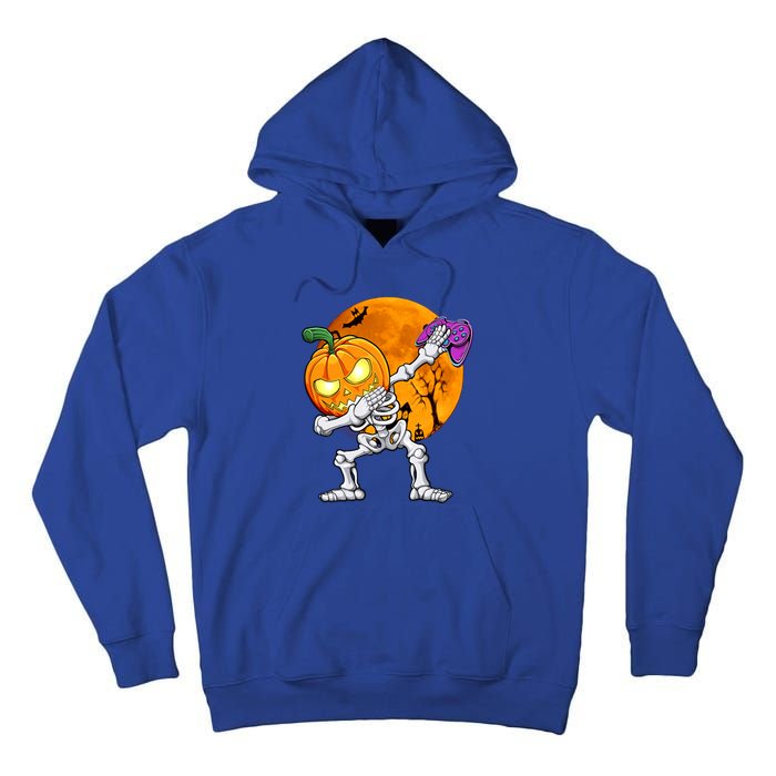 Halloween Gamer Gaming Dabbing Skeleton Gift Tall Hoodie