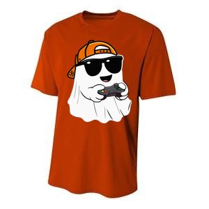 Halloween Ghost Gamer Scary Costume Gaming Performance Sprint T-Shirt