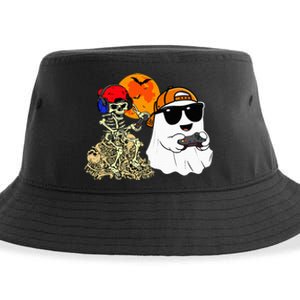 Halloween Ghost Gaming Scary Skeleton Gamer Sustainable Bucket Hat