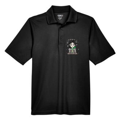 Halloween Gothic Grunge Alt Emo Girl Black Is My Happy Color Men's Origin Performance Pique Polo