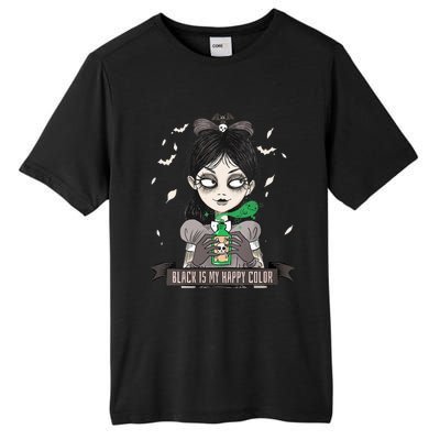 Halloween Gothic Grunge Alt Emo Girl Black Is My Happy Color Tall Fusion ChromaSoft Performance T-Shirt