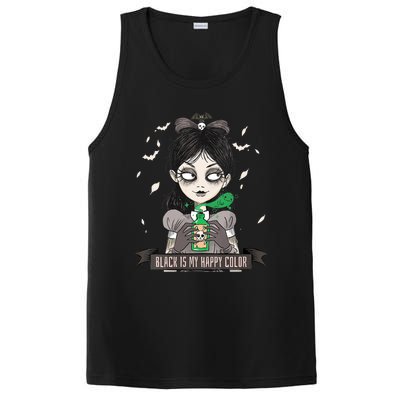 Halloween Gothic Grunge Alt Emo Girl Black Is My Happy Color PosiCharge Competitor Tank