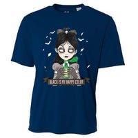 Halloween Gothic Grunge Alt Emo Girl Black Is My Happy Color Cooling Performance Crew T-Shirt