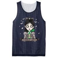 Halloween Gothic Grunge Alt Emo Girl Black Is My Happy Color Mesh Reversible Basketball Jersey Tank