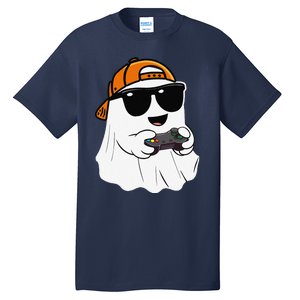 Halloween Ghost Gamer Scary Costume Gaming Gift Tall T-Shirt