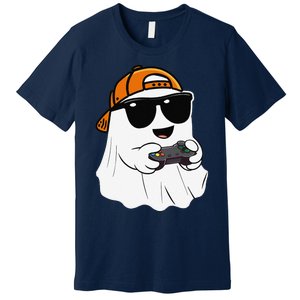 Halloween Ghost Gamer Scary Costume Gaming Gift Premium T-Shirt