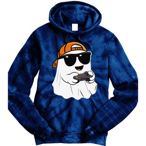 Halloween Ghost Gamer Scary Costume Gaming Gift Tie Dye Hoodie