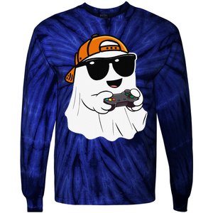 Halloween Ghost Gamer Scary Costume Gaming Gift Tie-Dye Long Sleeve Shirt