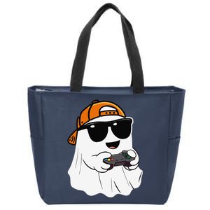 Halloween Ghost Gamer Scary Costume Gaming Gift Zip Tote Bag